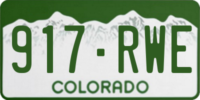CO license plate 917RWE