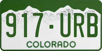 CO license plate 917URB