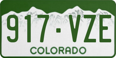 CO license plate 917VZE