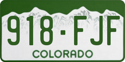 CO license plate 918FJF