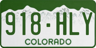 CO license plate 918HLY