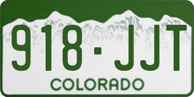 CO license plate 918JJT