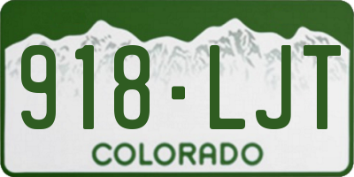 CO license plate 918LJT