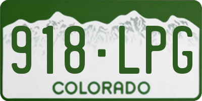 CO license plate 918LPG