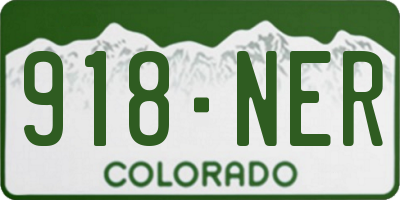 CO license plate 918NER