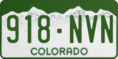 CO license plate 918NVN