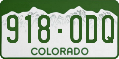 CO license plate 918ODQ