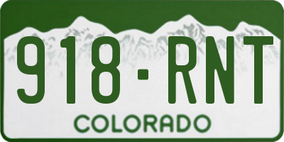 CO license plate 918RNT