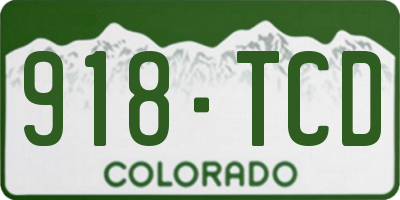 CO license plate 918TCD