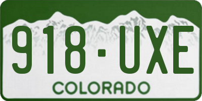 CO license plate 918UXE