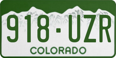 CO license plate 918UZR