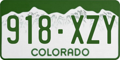 CO license plate 918XZY