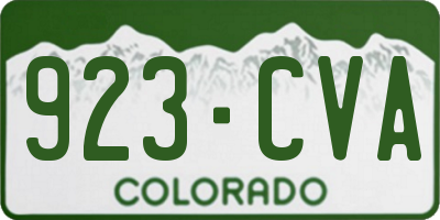 CO license plate 923CVA