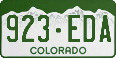CO license plate 923EDA