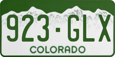 CO license plate 923GLX