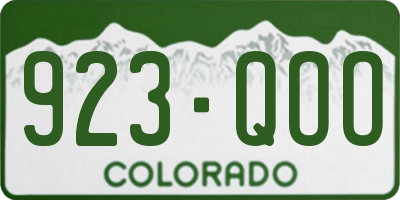 CO license plate 923QOO