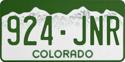 CO license plate 924JNR