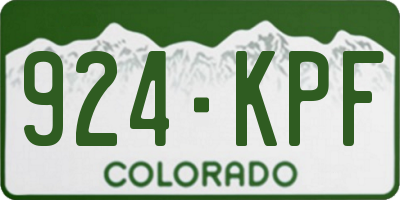 CO license plate 924KPF