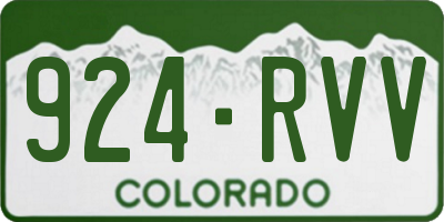 CO license plate 924RVV