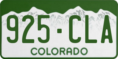 CO license plate 925CLA