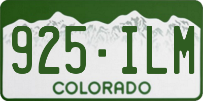 CO license plate 925ILM