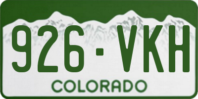 CO license plate 926VKH