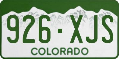 CO license plate 926XJS