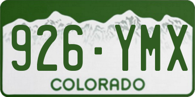 CO license plate 926YMX