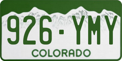 CO license plate 926YMY