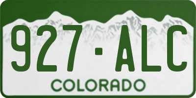CO license plate 927ALC