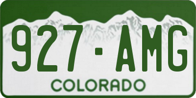 CO license plate 927AMG