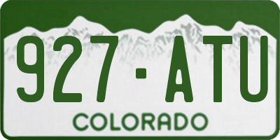 CO license plate 927ATU