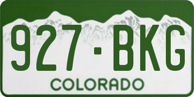 CO license plate 927BKG