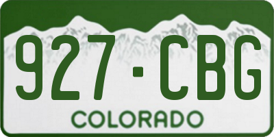 CO license plate 927CBG