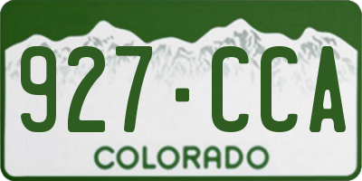 CO license plate 927CCA