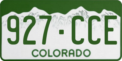 CO license plate 927CCE