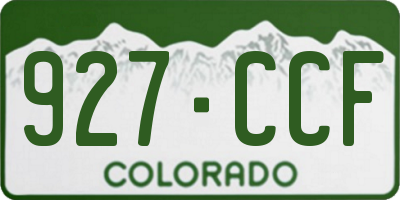 CO license plate 927CCF