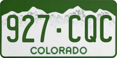 CO license plate 927CQC