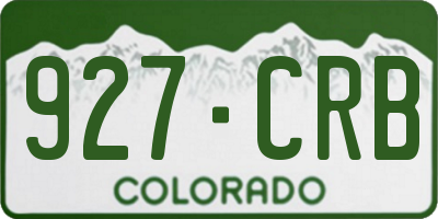 CO license plate 927CRB