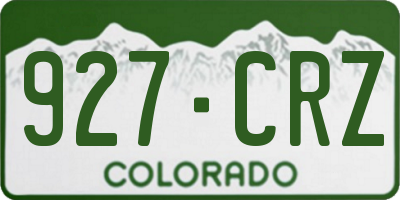CO license plate 927CRZ