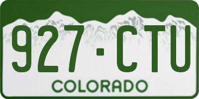 CO license plate 927CTU