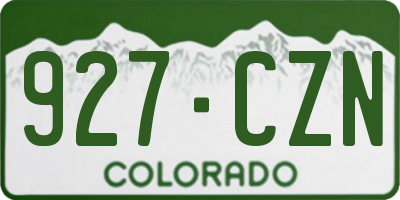 CO license plate 927CZN