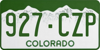 CO license plate 927CZP