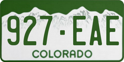 CO license plate 927EAE