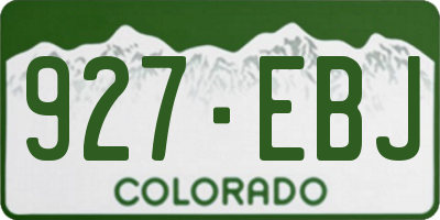 CO license plate 927EBJ