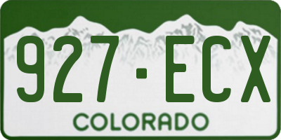 CO license plate 927ECX