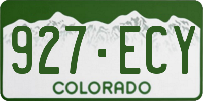 CO license plate 927ECY
