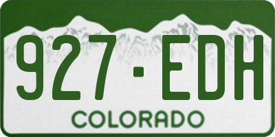CO license plate 927EDH