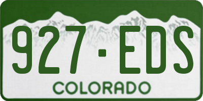 CO license plate 927EDS