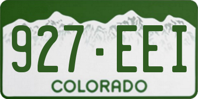 CO license plate 927EEI
